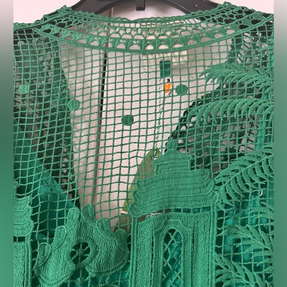 FARM Rio Green Morada Boa Guipure Lace Maxi Dress - Picture 9 of 16